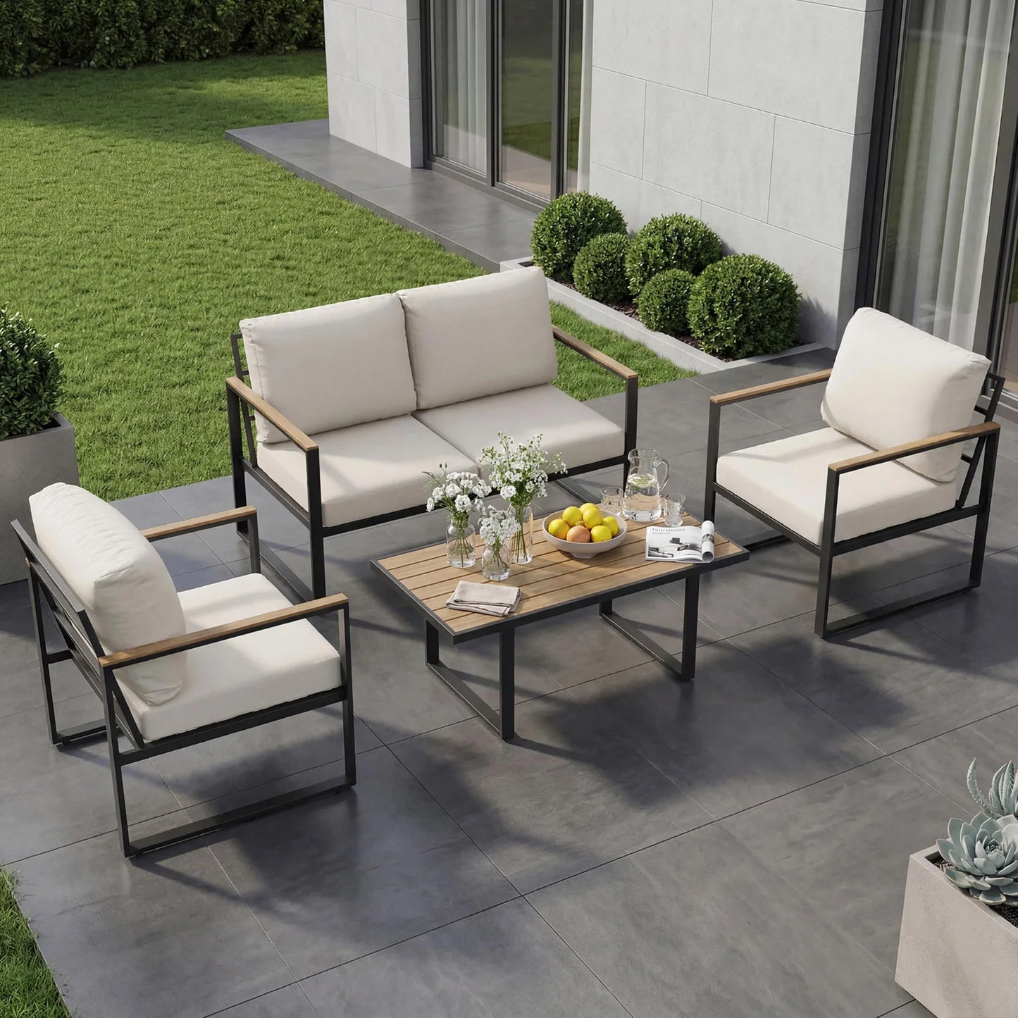 Modern 4-Piece Patio Furniture Set
