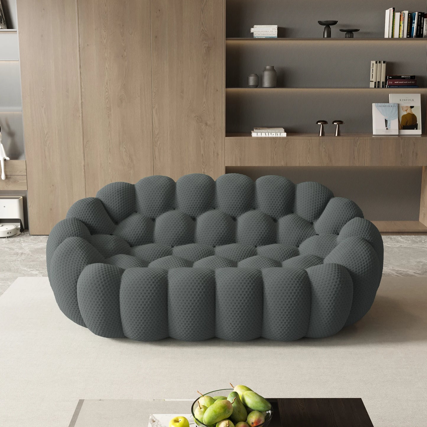 Comfy 3D Knitted Fabric Loveseat