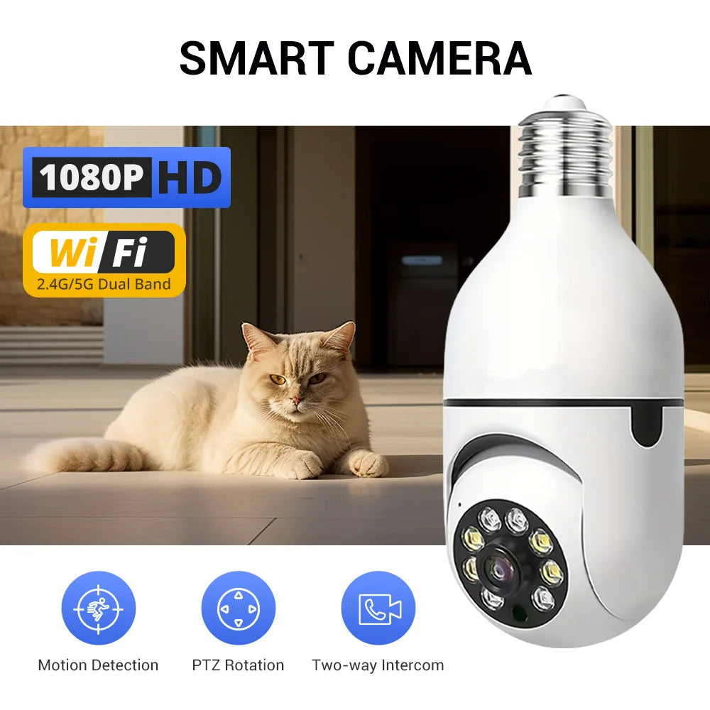 Light Bulb Security Cameras Outdoor Wireless