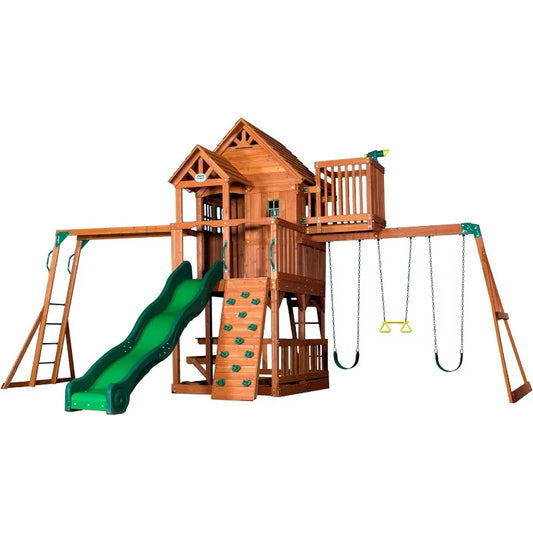 Cedar Wood Outdoor Play Set