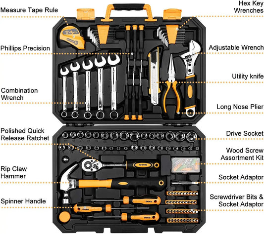 DEKO 158 Piece Tool Set