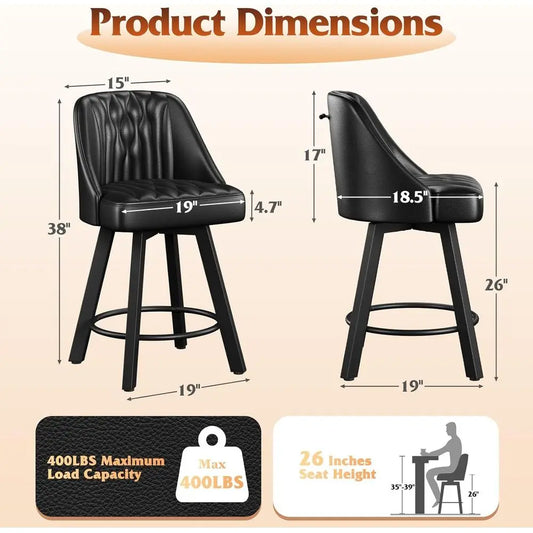Swivel Bar Stool Set