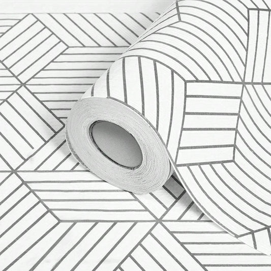 Geometric Hexagon Wallpaper Peel and Stick
