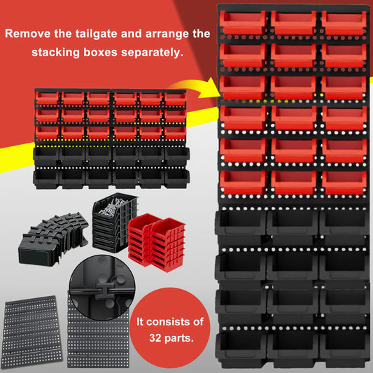 30pcs Wall-Mounted Storage Bins
