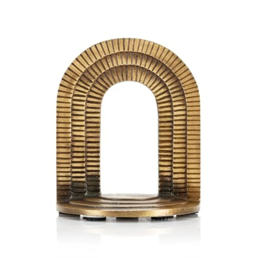 Cast Iron Brick Arch Bookends Set