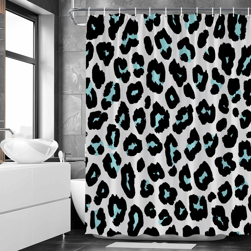Black White Zebra Skin Printing Shower Curtain