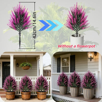 2Pcs Artificial Lavender Topiary Tree