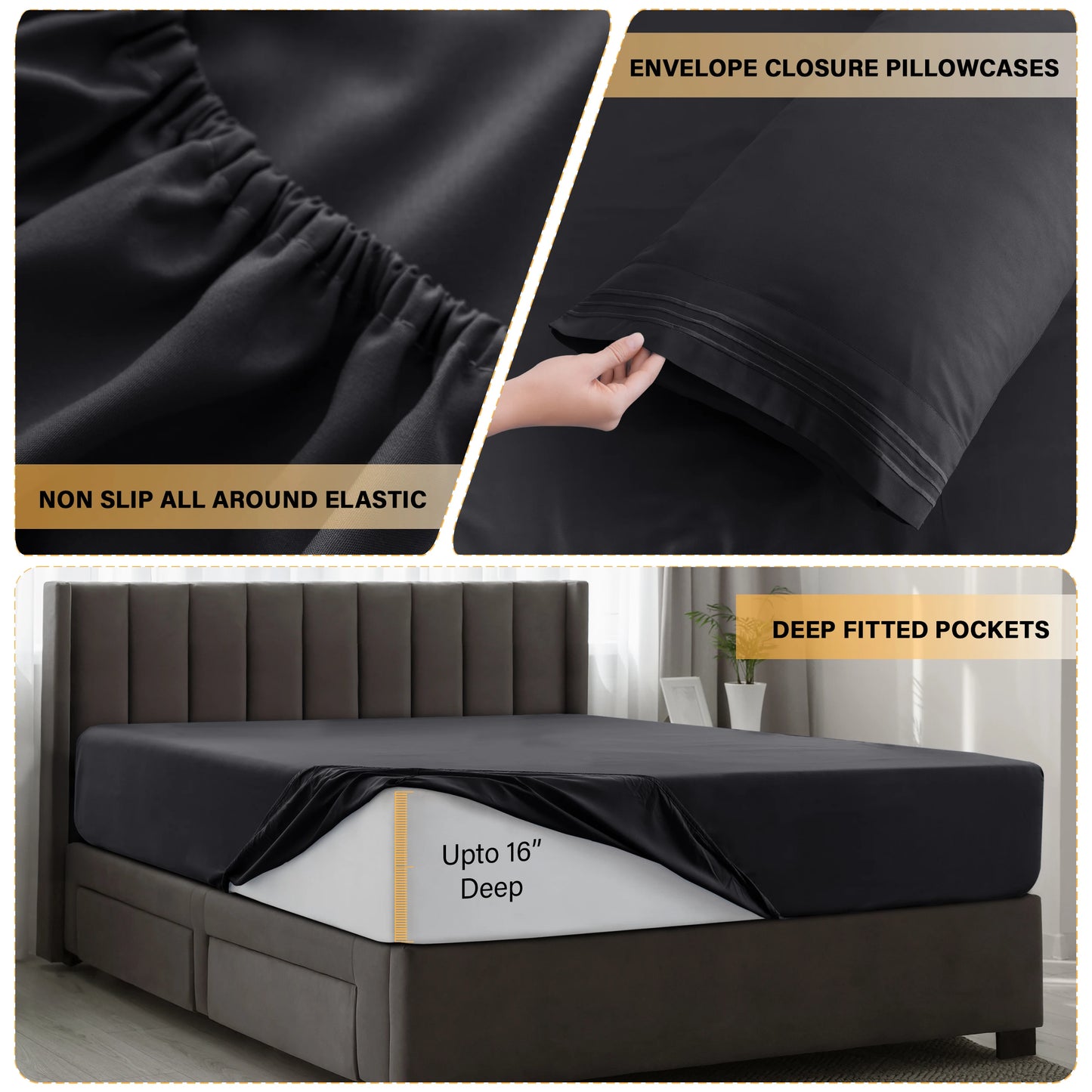 3 Piece Ultra-Soft Microfiber Bed Sheet Set