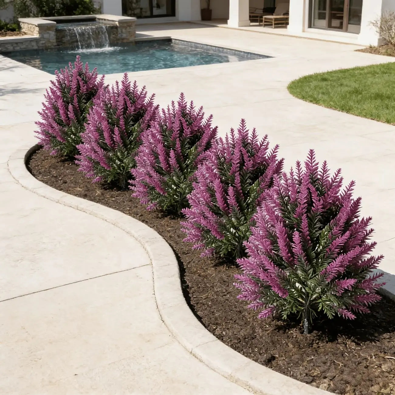 2Pcs Artificial Lavender Topiary Tree