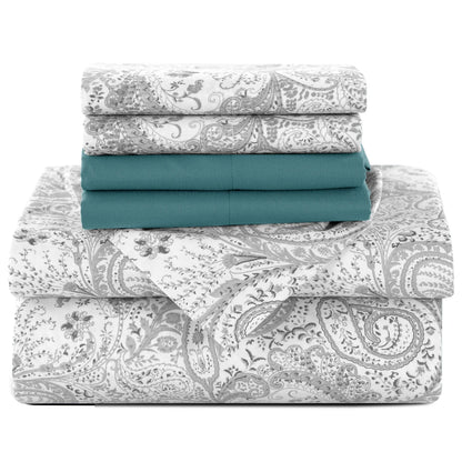Lux Decor 6Pc Paisley Sheet Set