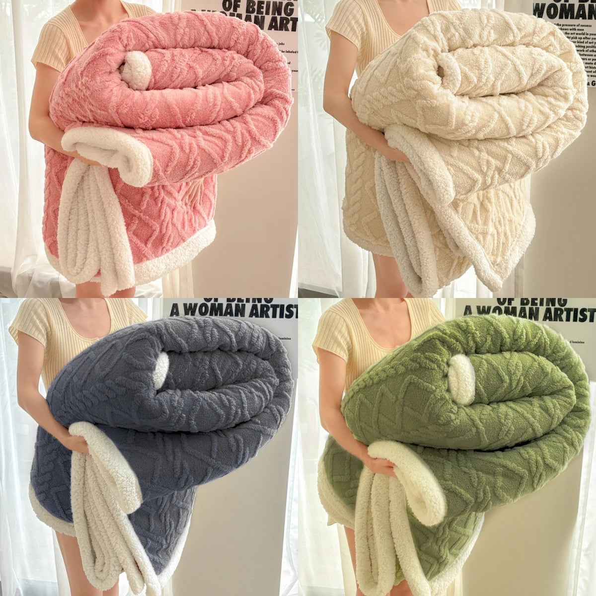 Jacquard Sherpa Weighted Blanket