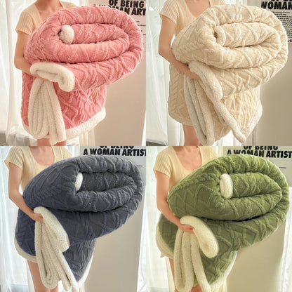 Jacquard Sherpa Weighted Blanket