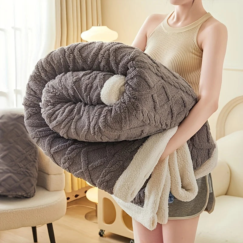 Jacquard Sherpa Weighted Blanket