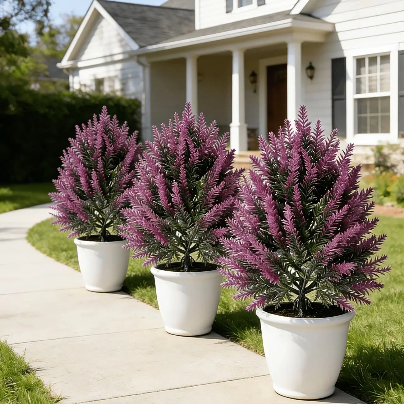 2Pcs Artificial Lavender Topiary Tree