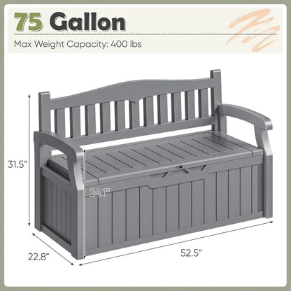 75 Gallon Outdoor Storage Benches