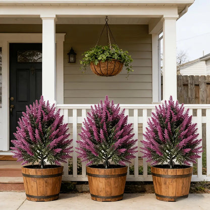 2Pcs Artificial Lavender Topiary Tree