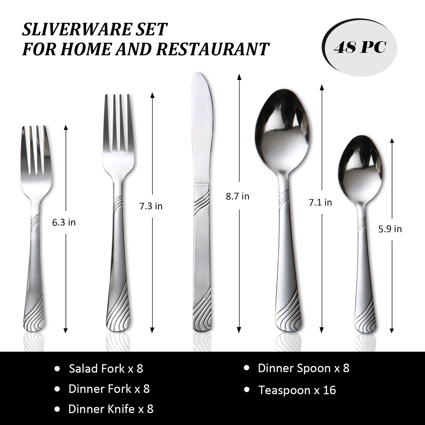 48 Pcs Cutlery Set For 8
