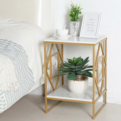 Gold Frame Side Table