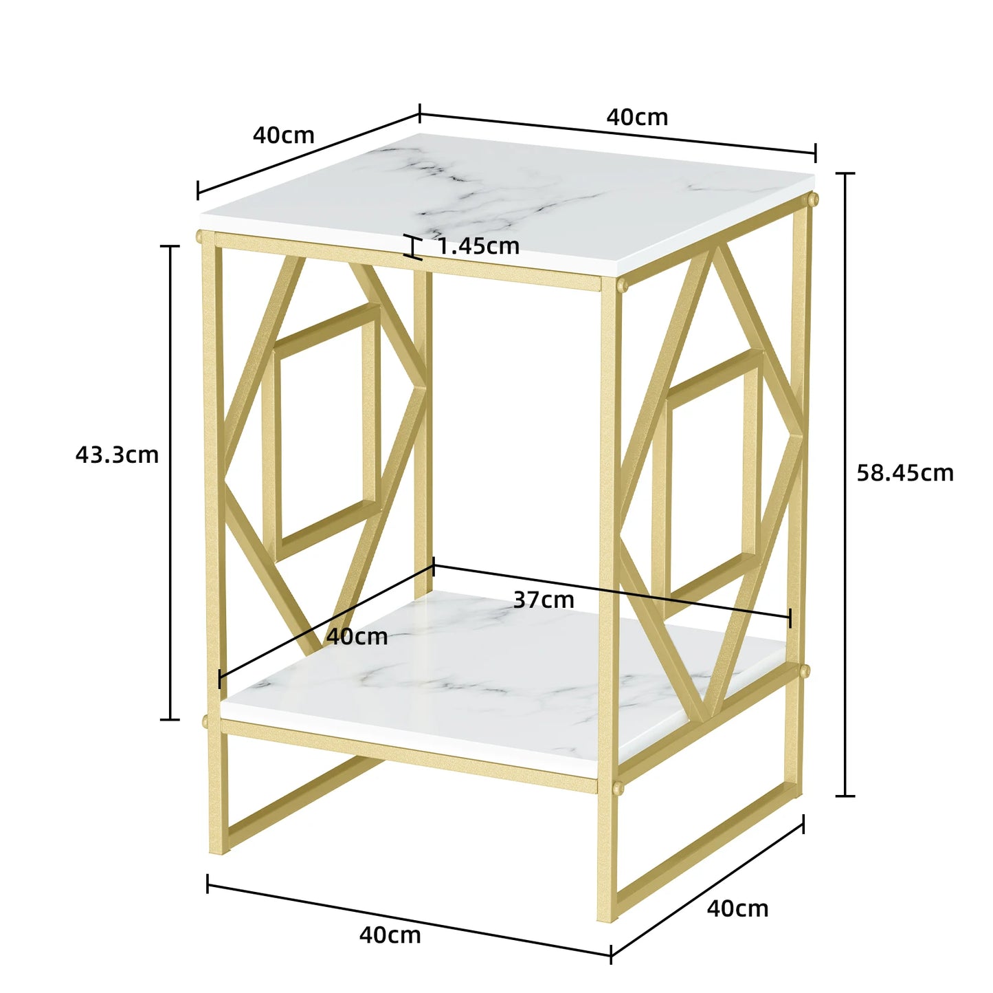 Gold Frame Side Table