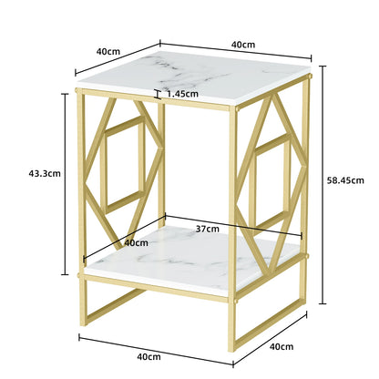 Gold Frame Side Table