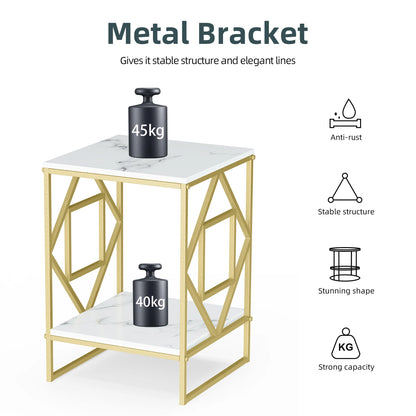 Gold Frame Side Table