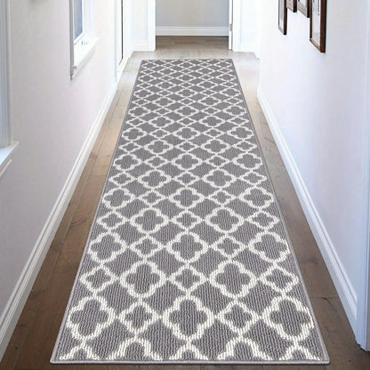 Non-Slip Moroccan Trellis Runner Rug