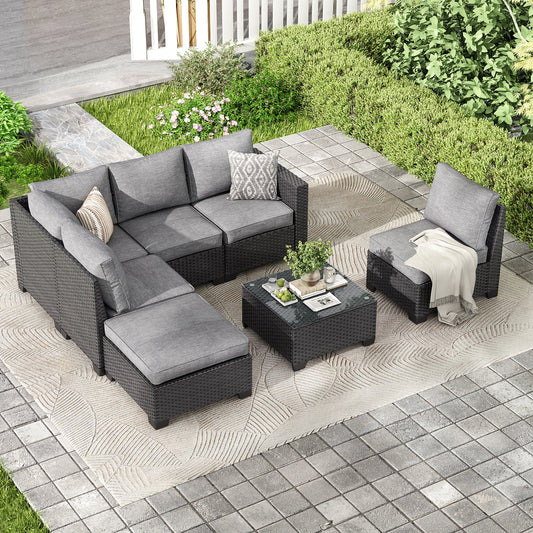 Outdoor Furniture with Ottoman