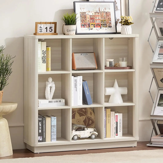 9 Cube Storage Book Shelf with Curved Edge