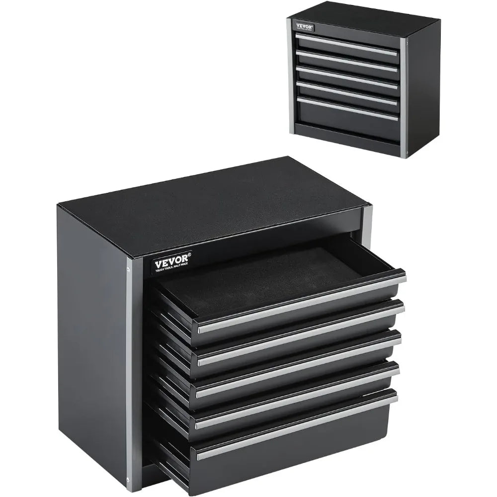 8.6-inch Portable Metal Tool Box with 5 Drawers