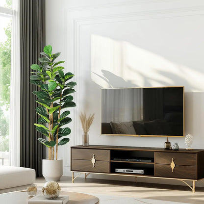 Artificial Fiddle Leaf Fig Tree with Pot