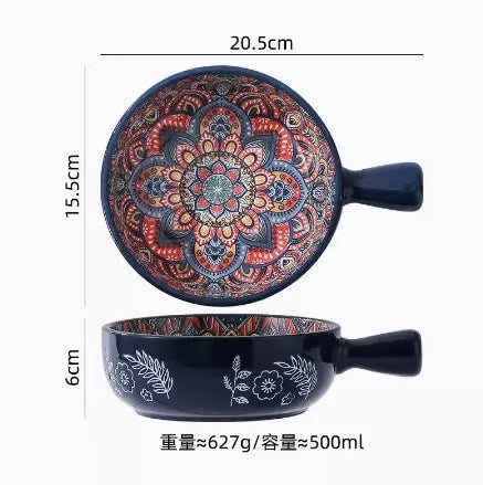New Bohemian Style Ceramic Household Dishes Set