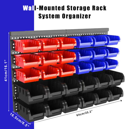 30pcs Wall-Mounted Storage Bins