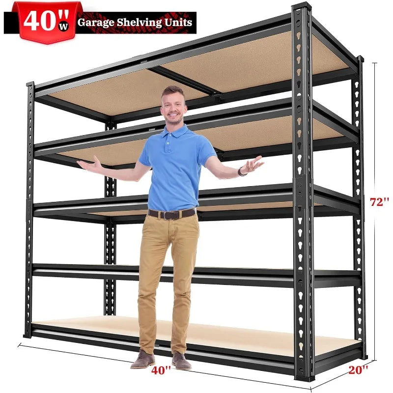 2500LBS Garage  5 Tier Metal Shelves