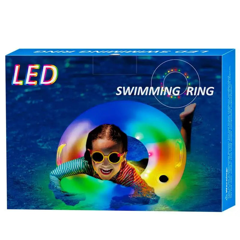 Inflatable Glitter LED Swim Rings For Kids