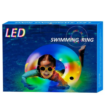 Inflatable Glitter LED Swim Rings For Kids