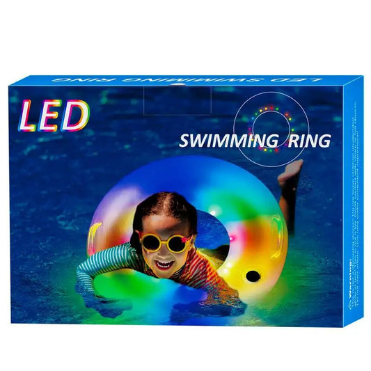 Inflatable Glitter LED Swim Rings For Kids