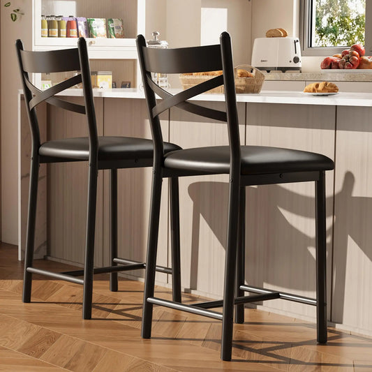 Black Bar Stools Set of 4