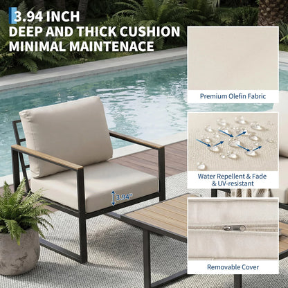 Modern 4-Piece Patio Furniture Set
