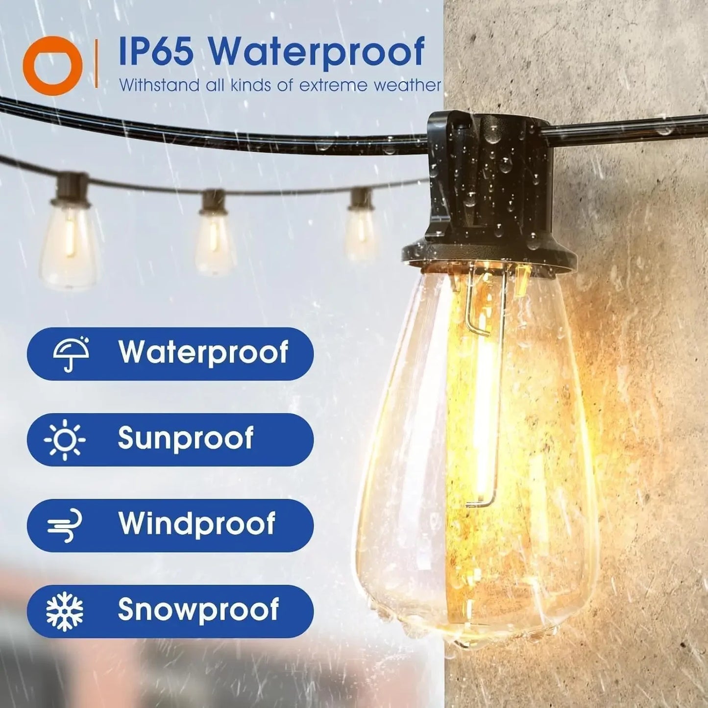 150FT LED Outdoor String Lights