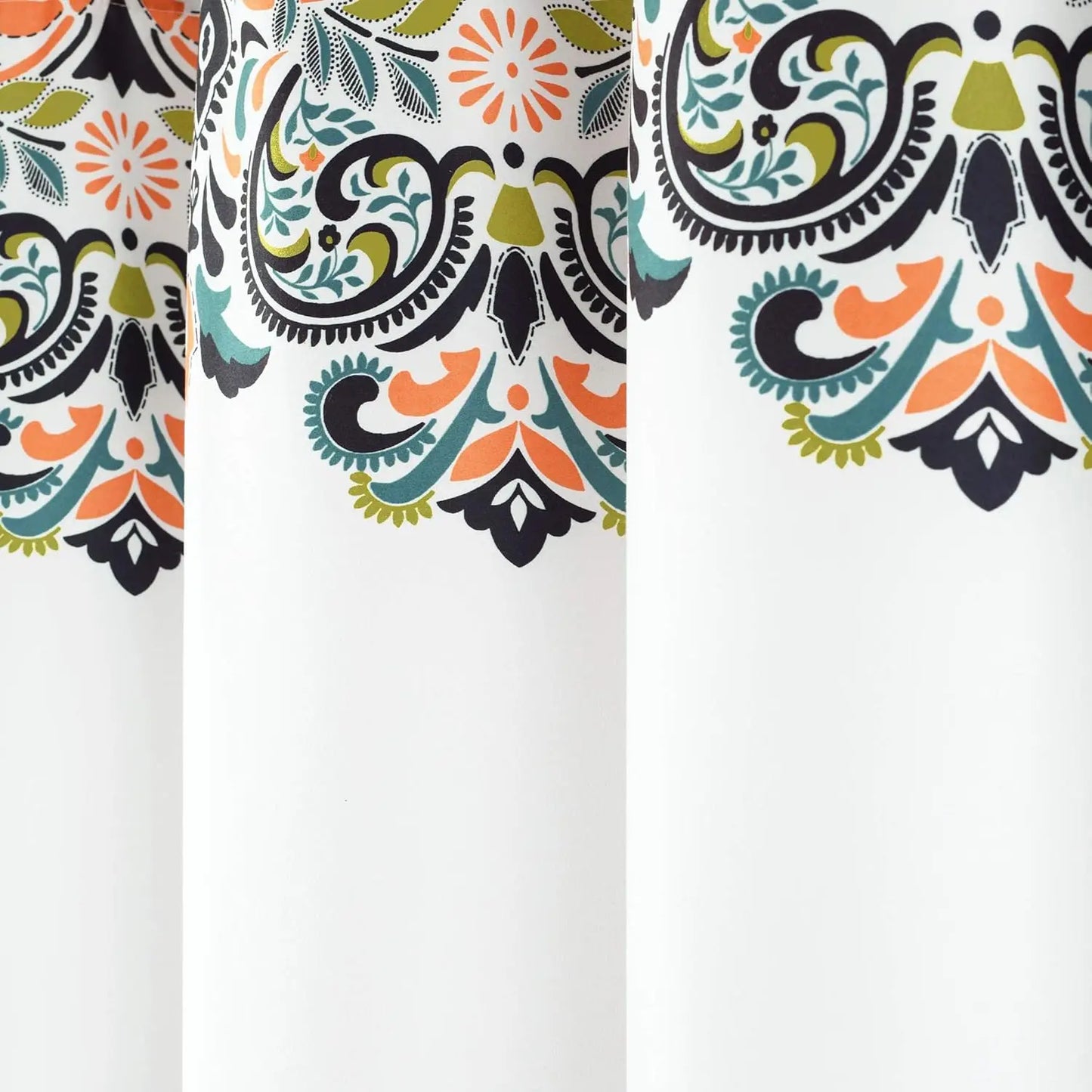 Navy Tangerine Clara Shower Curtain