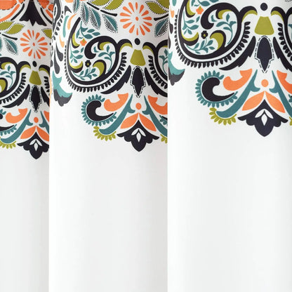 Navy Tangerine Clara Shower Curtain