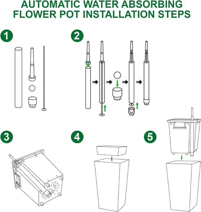 2 PCS 22.4 Inch Tall Planter