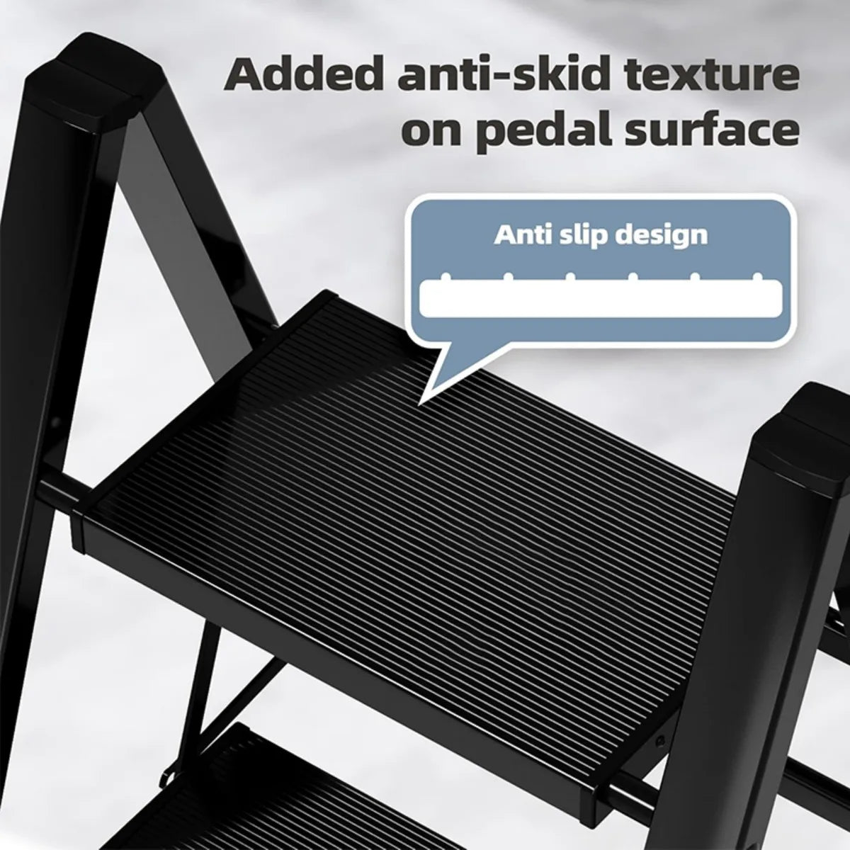 Folding Step Stool with Extra Wide Treads