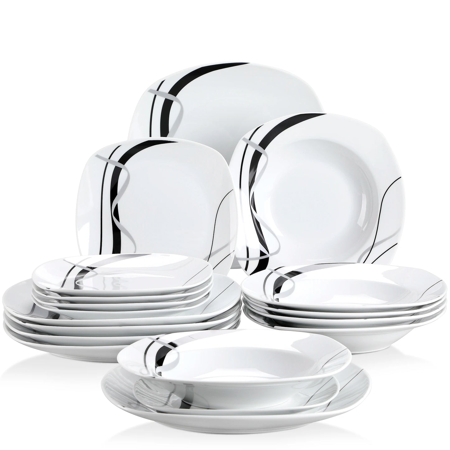 18/36-Piece Porcelain Ceramic Tableware