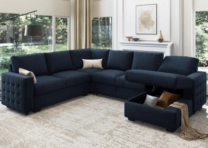 Sectional Sleeper Sofa with Pull Out Bed
