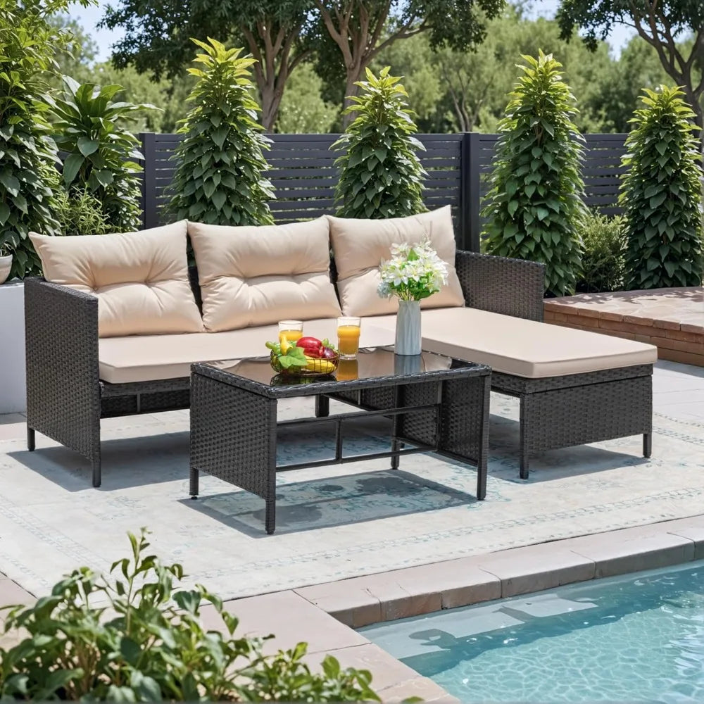 3 Piece Patio Furniture Set