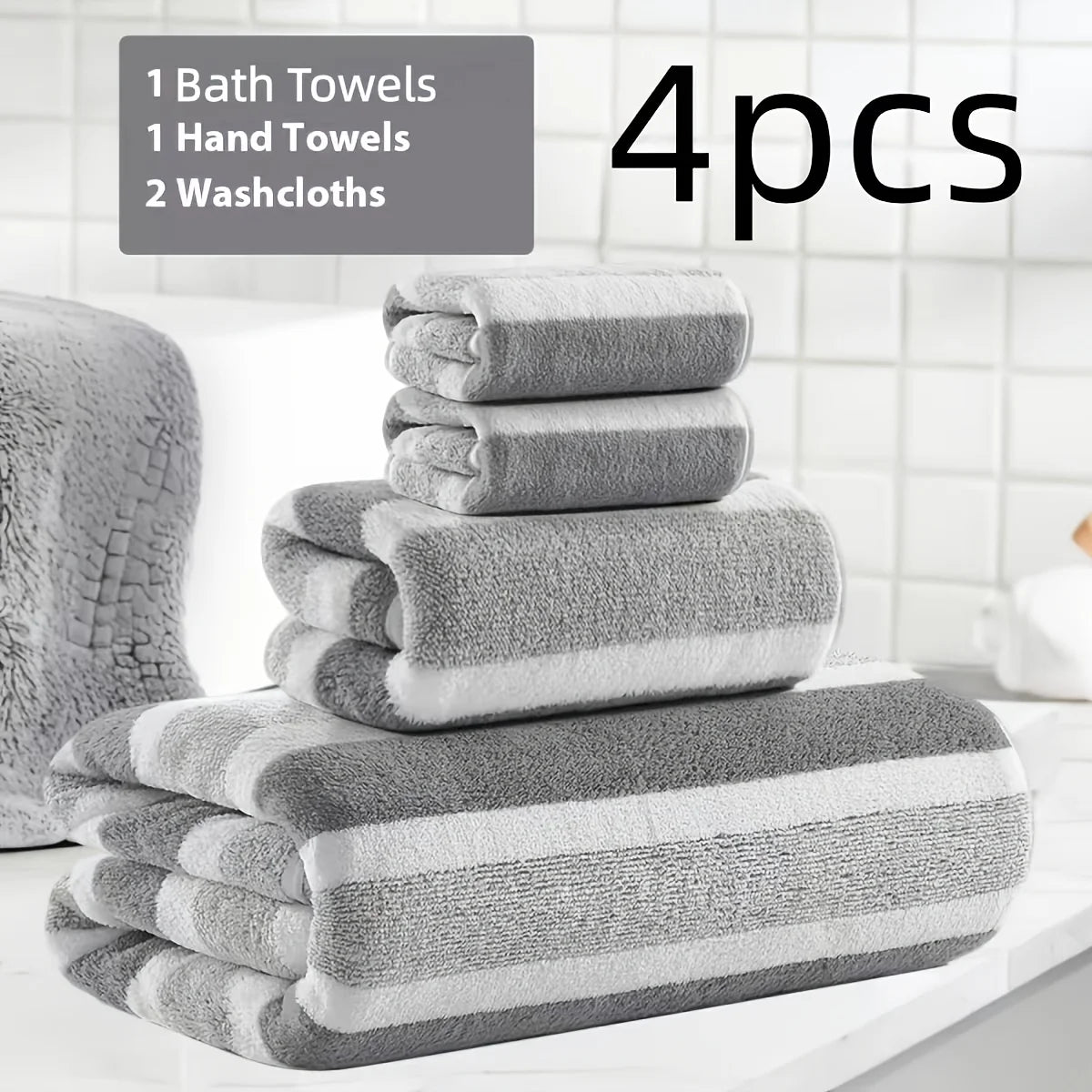8-Piece Soft Absorbent Towel Set