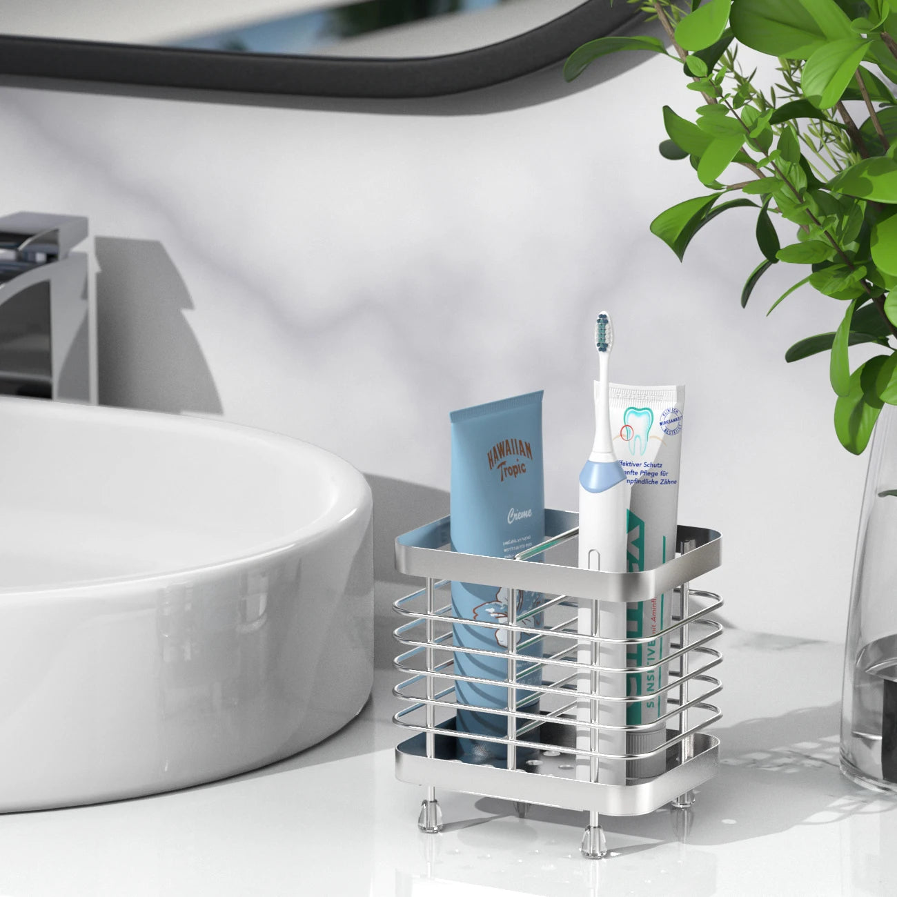 Stainless Steel Wall Mounted  Toothbrush  Holder
