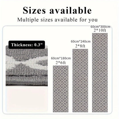 Non-Slip Moroccan Trellis Runner Rug