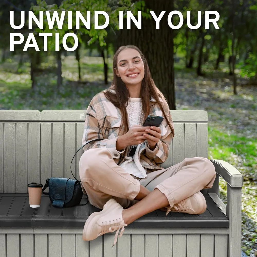 3 Seat Outdoor Storage Bench
